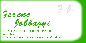 ferenc jobbagyi business card